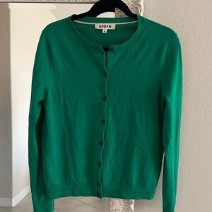 Boden Vibrant Green Button-Up Cardigan